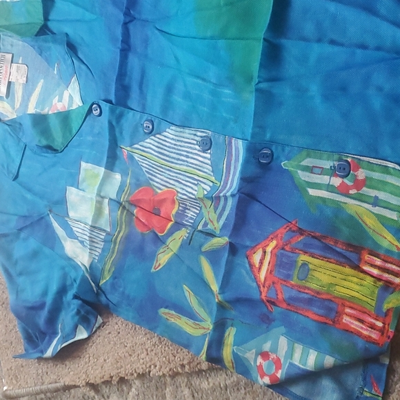 Colorful vtg. s/s Shirt Peter Popovitch S - Picture 4 of 7